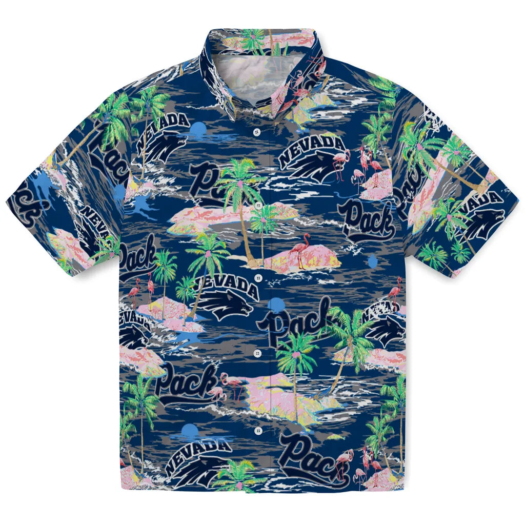 Nevada Wolf Pack Flamingo Retreat 2026 Hawaiian Shirt – Moonbestprint