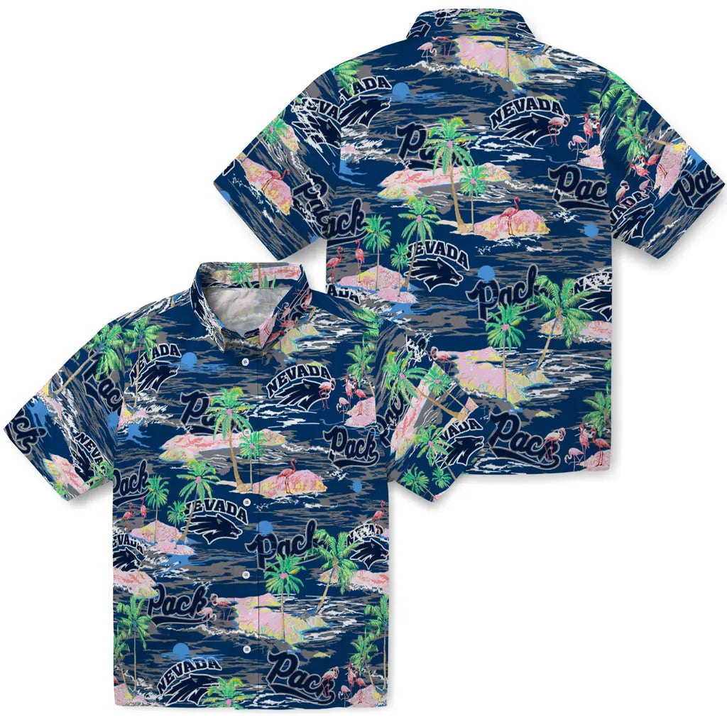 Nevada Wolf Pack Flamingo Retreat 2026 Hawaiian Shirt – Moonbestprint