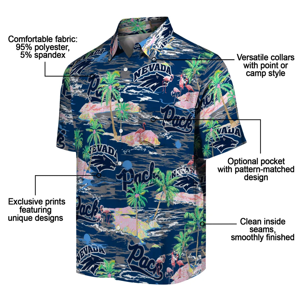 Nevada Wolf Pack Flamingo Retreat 2026 Hawaiian Shirt – Moonbestprint