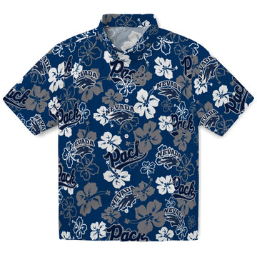 Nevada Wolf Pack Hibiscus Bloom Hawaiian Shirt – Moonbestprint