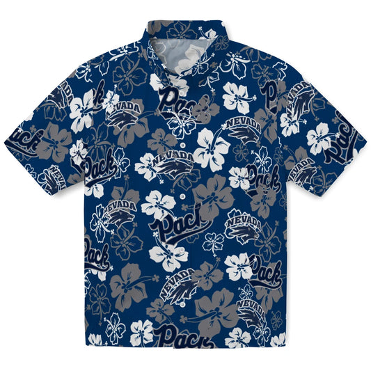 Nevada Wolf Pack Hibiscus Bloom Hawaiian Shirt – Moonbestprint
