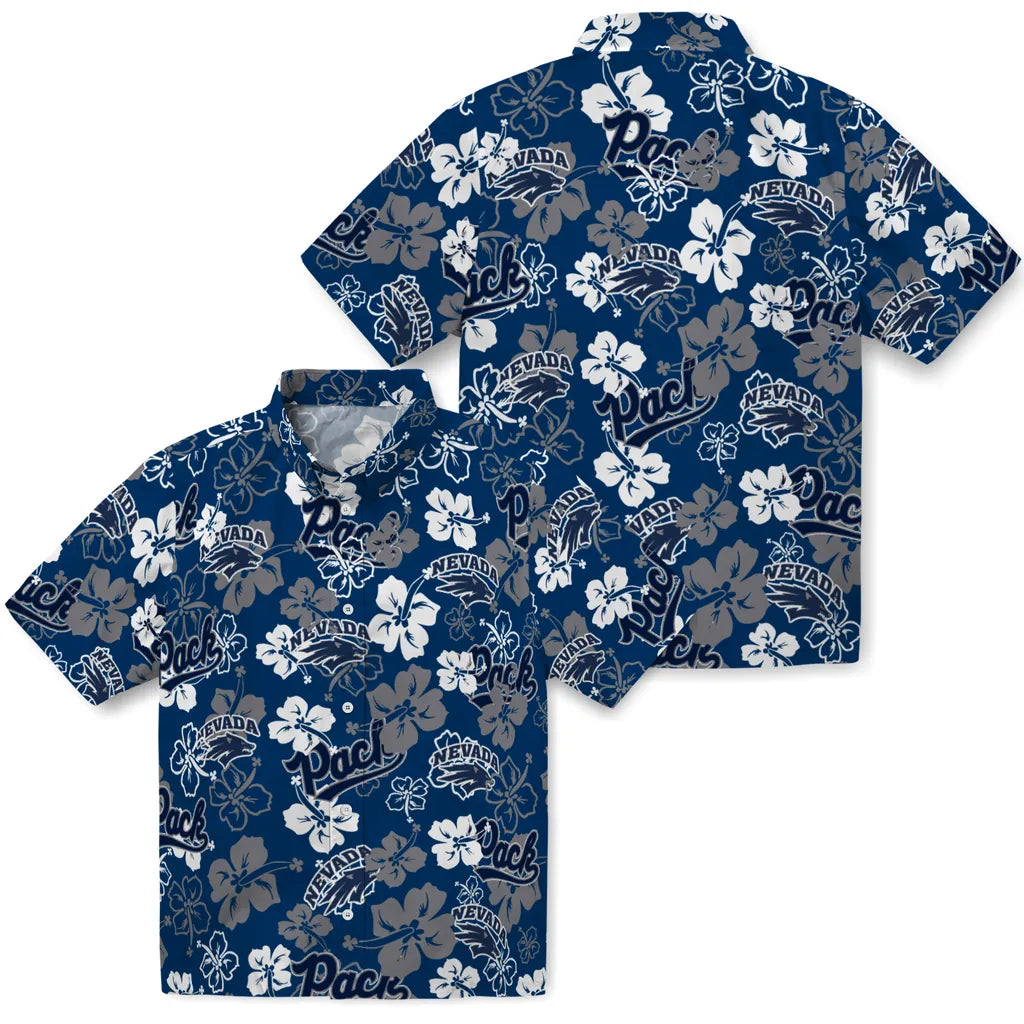 Nevada Wolf Pack Hibiscus Bloom Hawaiian Shirt – Moonbestprint