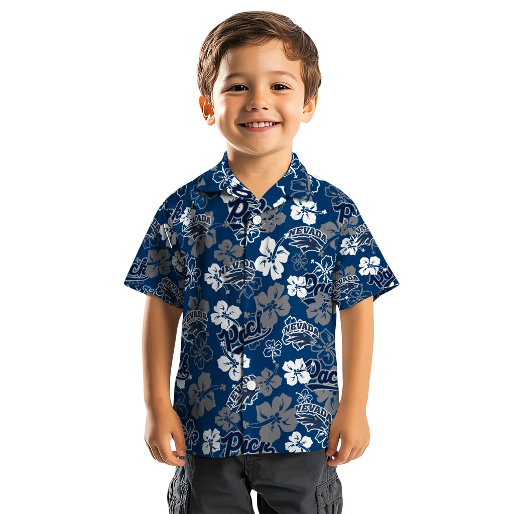 Nevada Wolf Pack Hibiscus Bloom Hawaiian Shirt – Moonbestprint