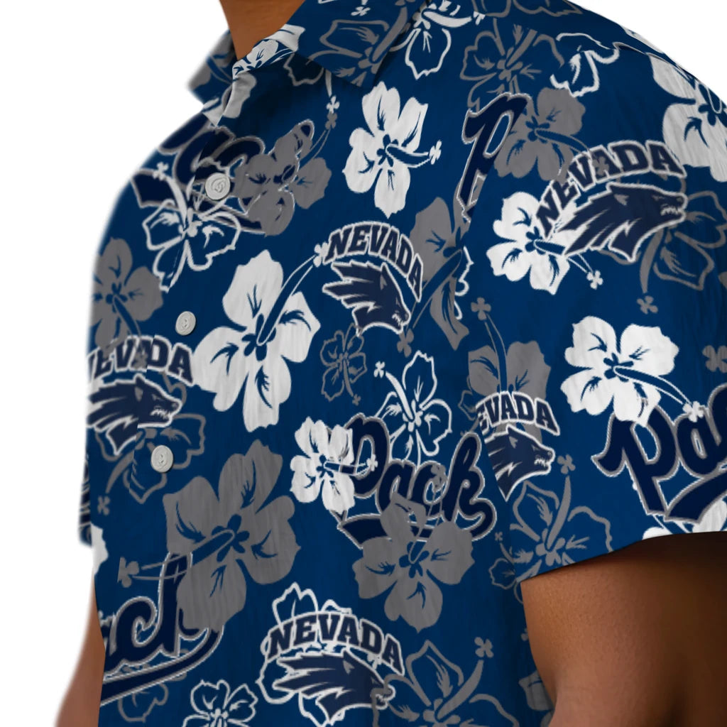 Nevada Wolf Pack Hibiscus Bloom Hawaiian Shirt – Moonbestprint