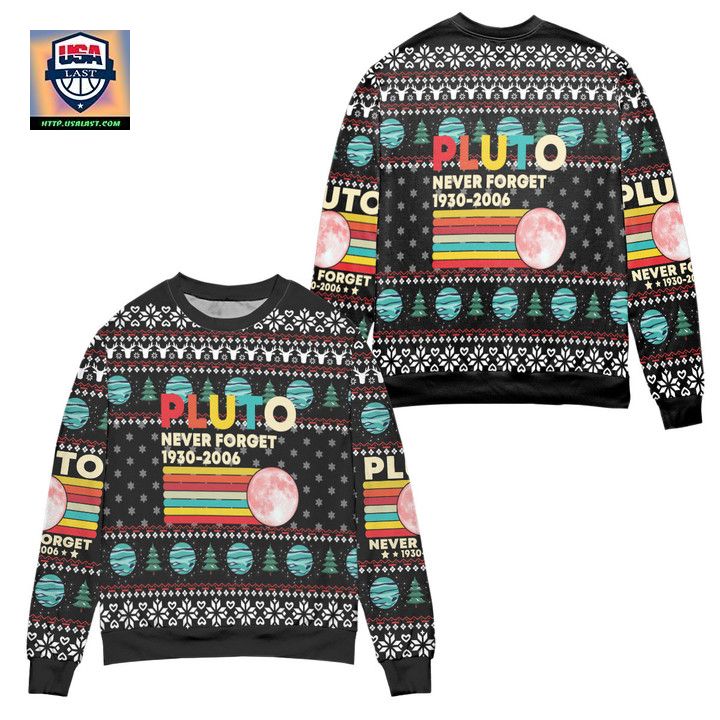 Never Forget Pluto Planet 1930 2006 Ugly Christmas Sweater ? Usalast