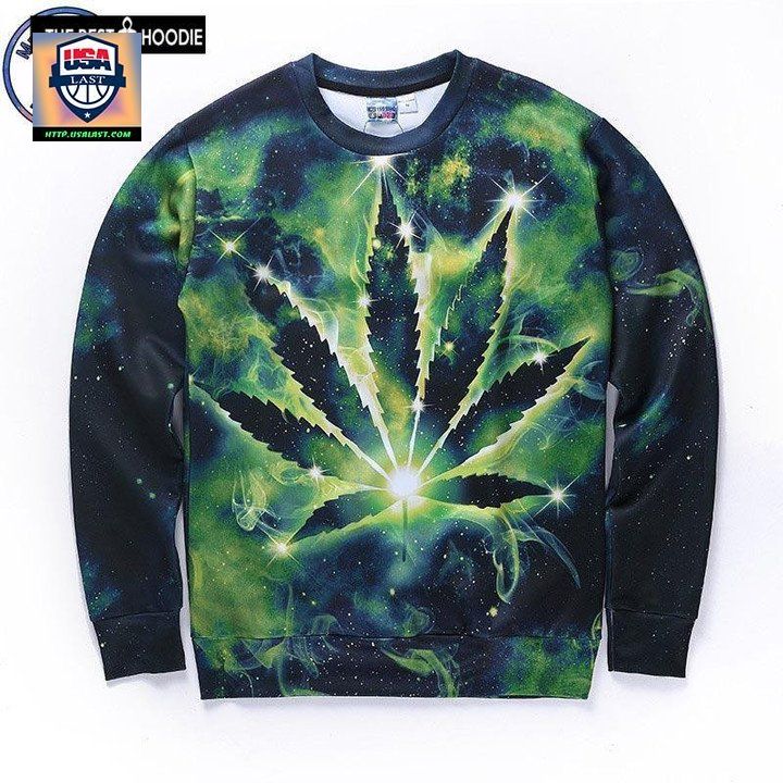 New Arrivals Men Women 3D Sweater Space Galaxy Hoodies Digital Print Green Leaves Autumn Winter Thin Tops Sh4577 ? Usalast