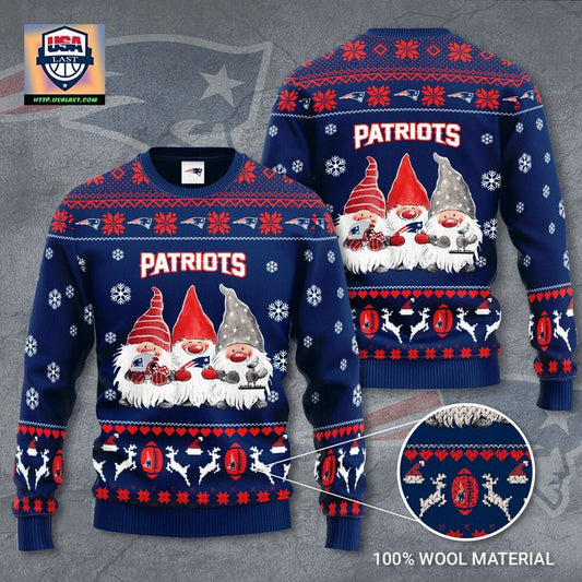 New England Patriots Gnome De Noel Christmas Ugly Sweater ? Usalast