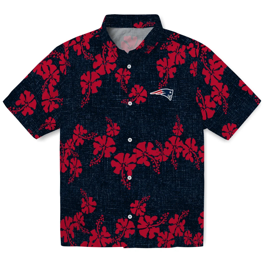 New England Patriots Hawaiian Shirt - 50th State Flower | Moonbestprint