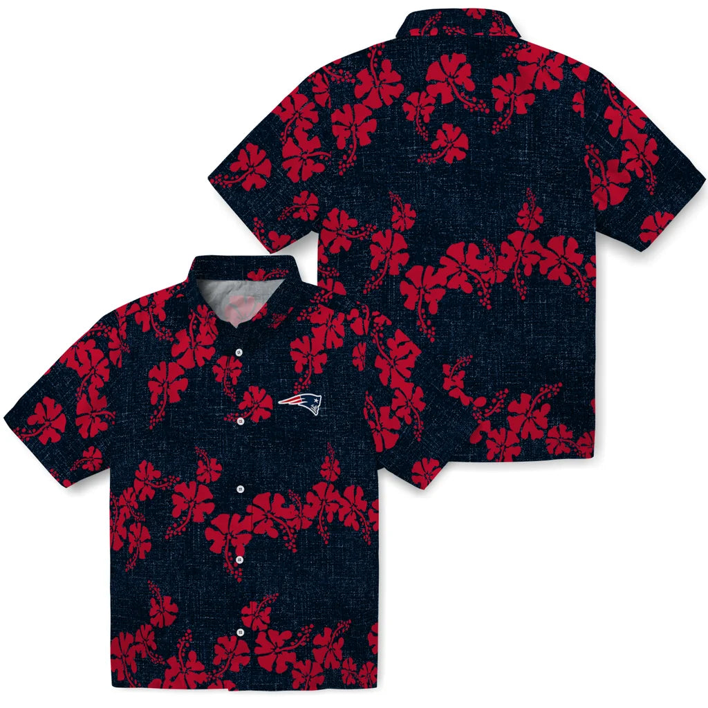 New England Patriots Hawaiian Shirt - 50th State Flower | Moonbestprint