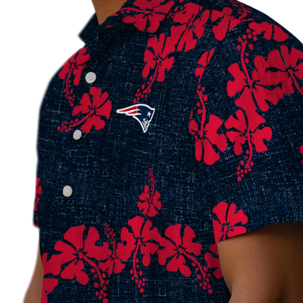 New England Patriots Hawaiian Shirt - 50th State Flower | Moonbestprint
