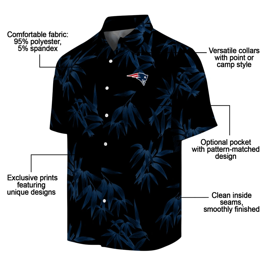 New England Patriots Hawaiian Shirt - Bamboo Branches | Moonbestprint