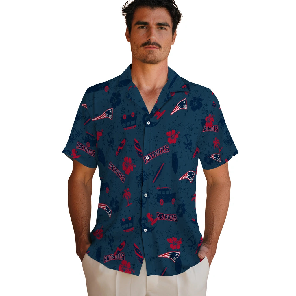 New England Patriots Hawaiian Shirt - Beach Vibe | Moonbestprint
