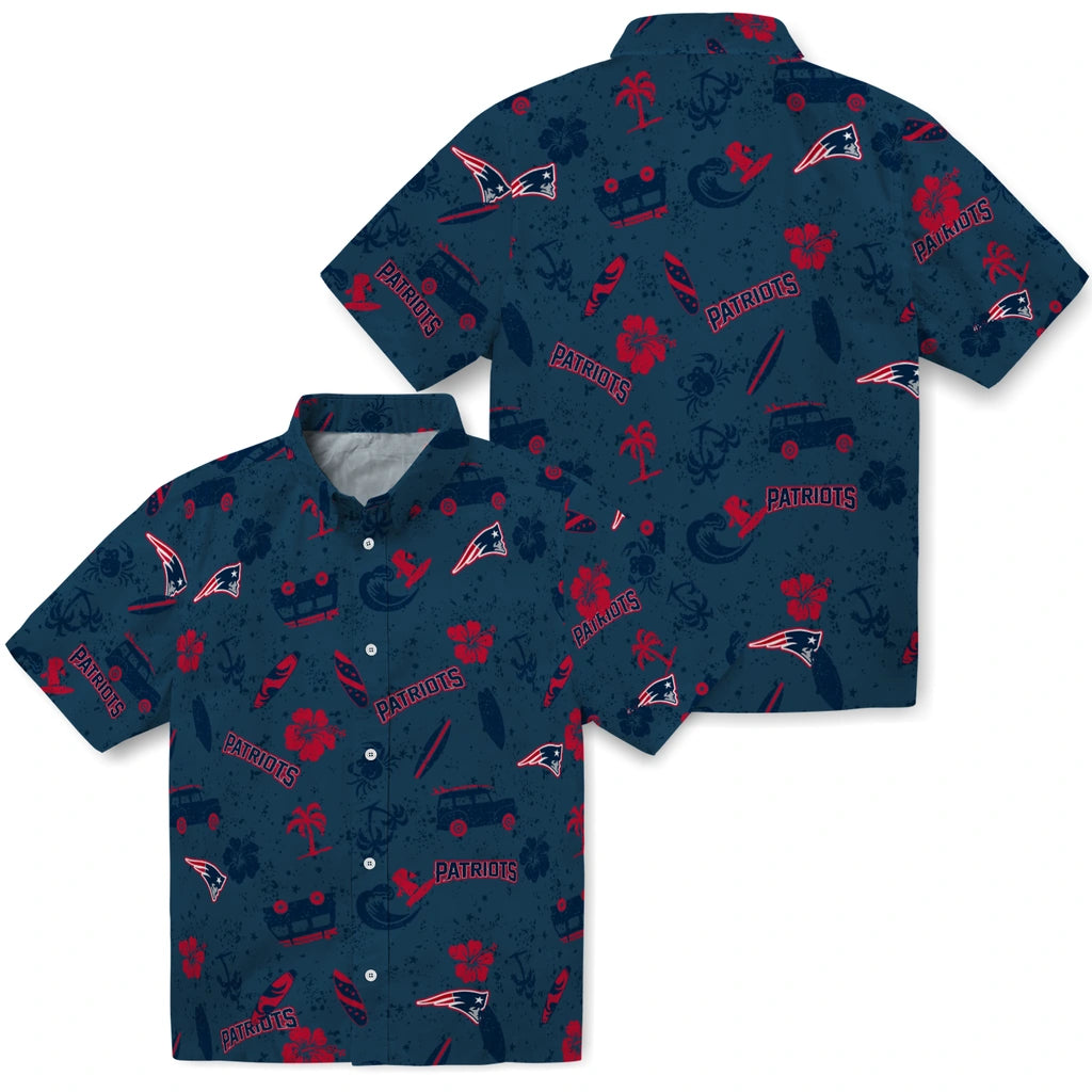 New England Patriots Hawaiian Shirt - Beach Vibe | Moonbestprint