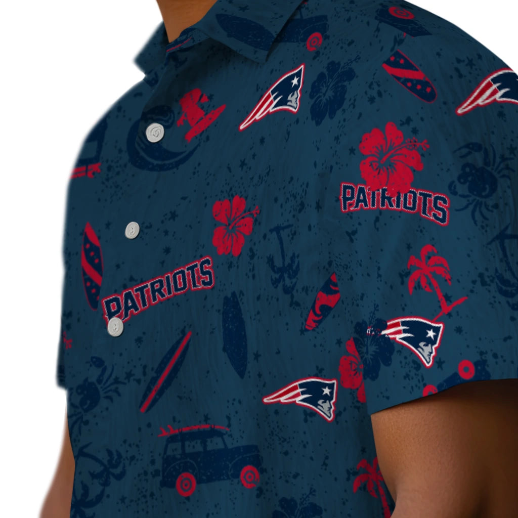 New England Patriots Hawaiian Shirt - Beach Vibe | Moonbestprint