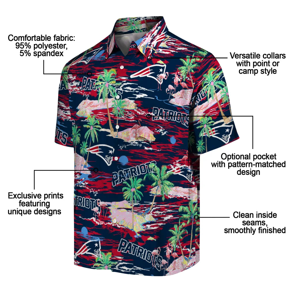 New England Patriots Flamingo Retreat 2026 Hawaiian Shirt – Moonbestprint