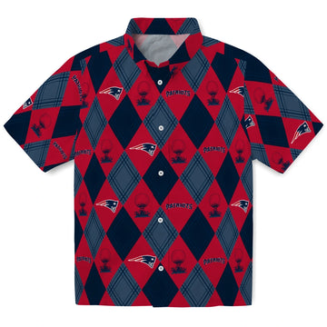 New England Patriots Hawaiian Shirt - Golfing Plaid | Moonbestprint