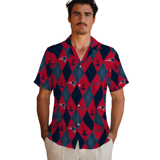 New England Patriots Hawaiian Shirt - Golfing Plaid | Moonbestprint