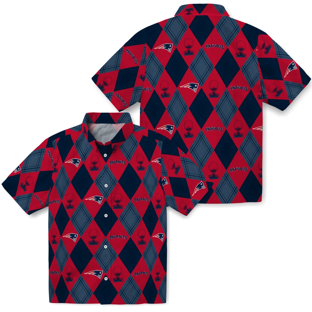 New England Patriots Hawaiian Shirt - Golfing Plaid | Moonbestprint