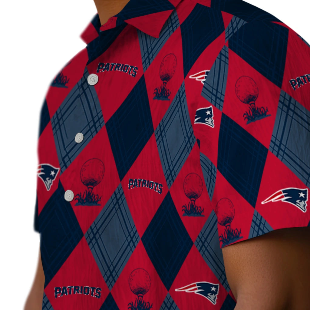 New England Patriots Hawaiian Shirt - Golfing Plaid | Moonbestprint