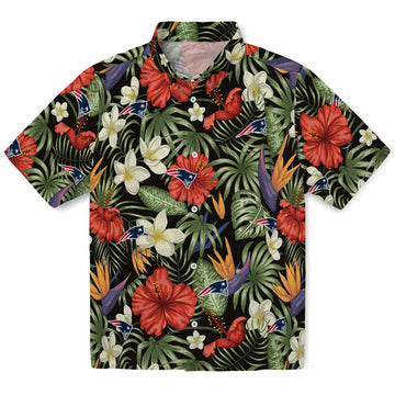 New England Patriots Hawaiian Shirt - Hawaii Floral Hibiscus | Moonbestprint