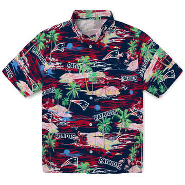 New England Patriots Hawaiian Shirt - Hawaii Island | Moonbestprint