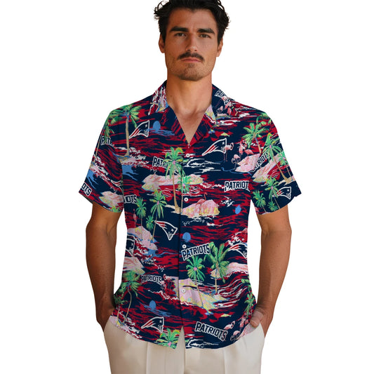 New England Patriots Hawaiian Shirt - Hawaii Island | Moonbestprint