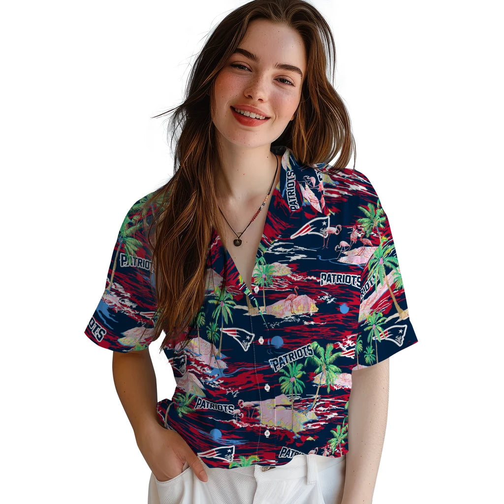 New England Patriots Hawaiian Shirt - Hawaii Island | Moonbestprint