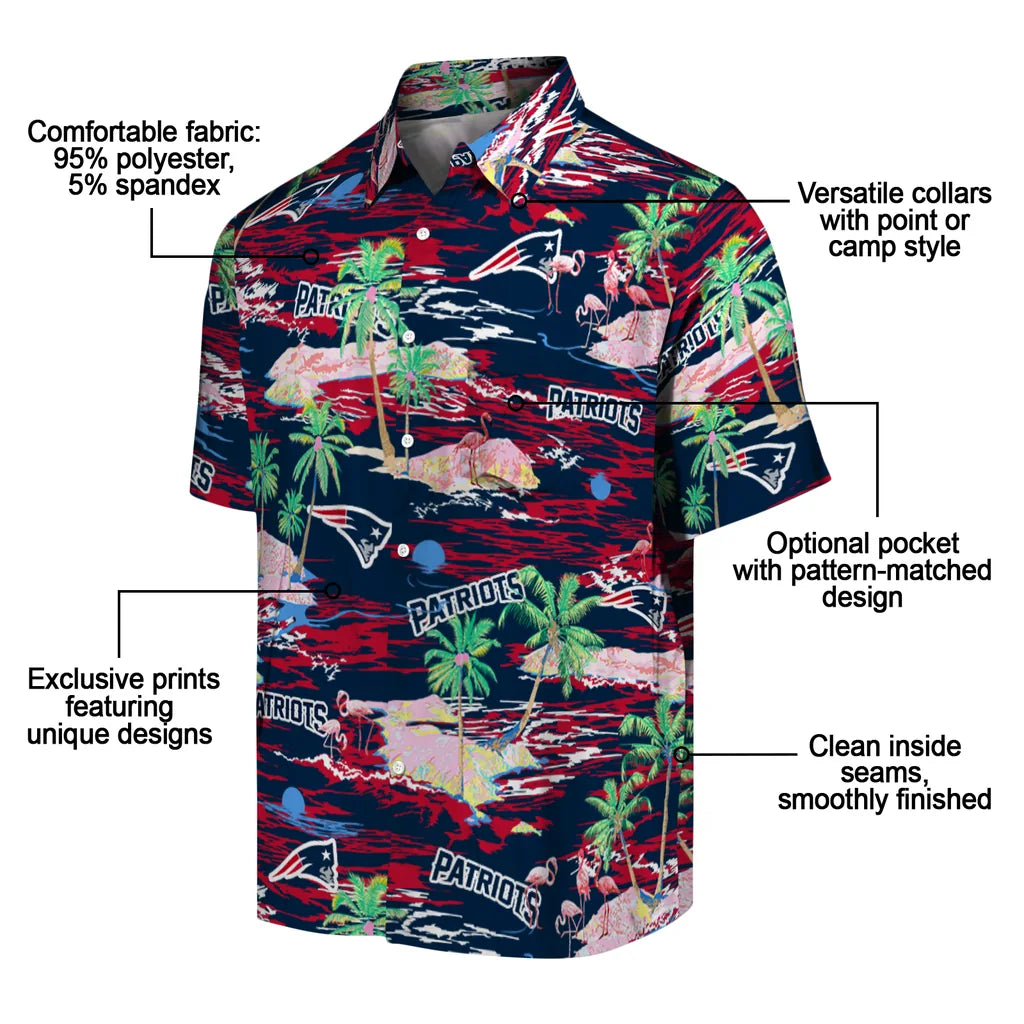 New England Patriots Hawaiian Shirt - Hawaii Island | Moonbestprint
