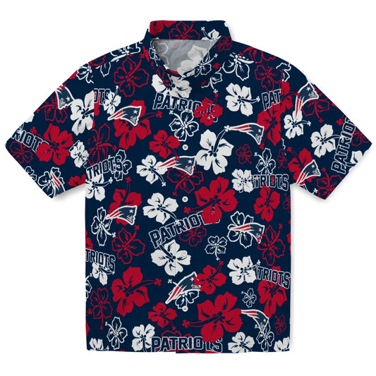 New England Patriots Hibiscus Bloom Hawaiian Shirt – Moonbestprint