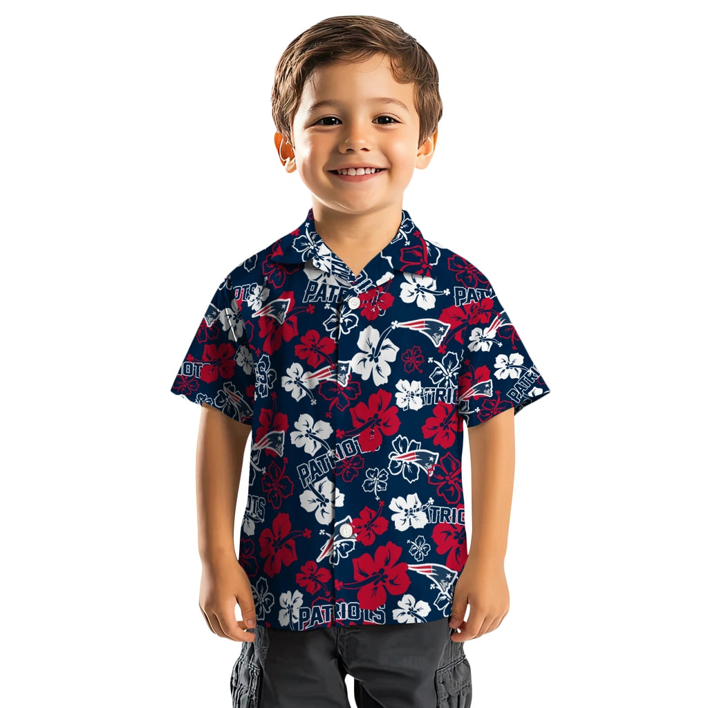 New England Patriots Hibiscus Bloom Hawaiian Shirt – Moonbestprint