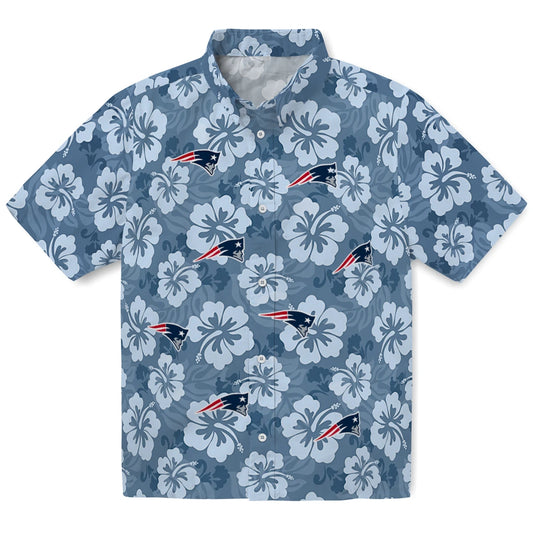 New England Patriots Hawaiian Shirt - Hibiscus Cluster | Moonbestprint