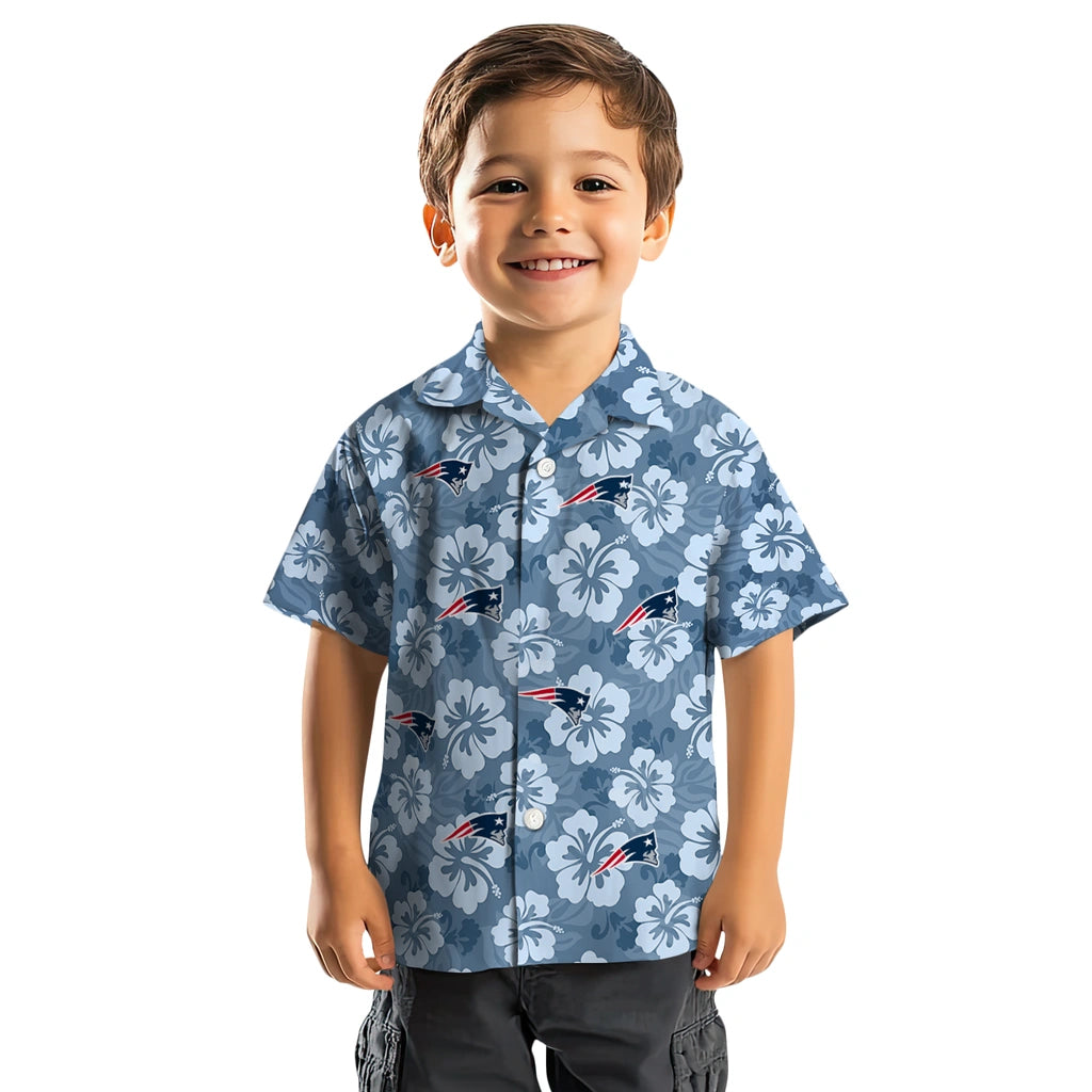 New England Patriots Hawaiian Shirt - Hibiscus Cluster | Moonbestprint