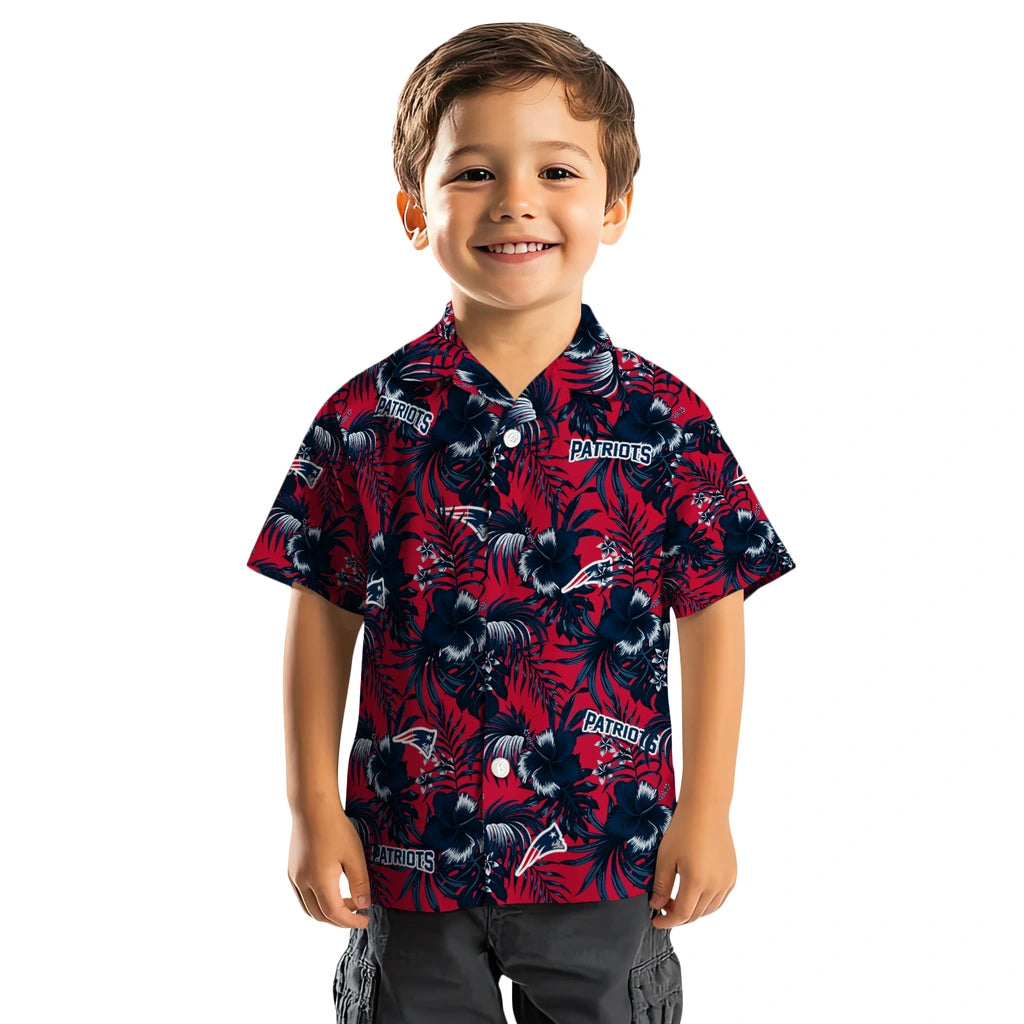 New England Patriots Hawaiian Shirt - Hibiscus Exotic | Moonbestprint