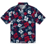 New England Patriots Hawaiian Shirt - Hibiscus Flower Design | Moonbestprint