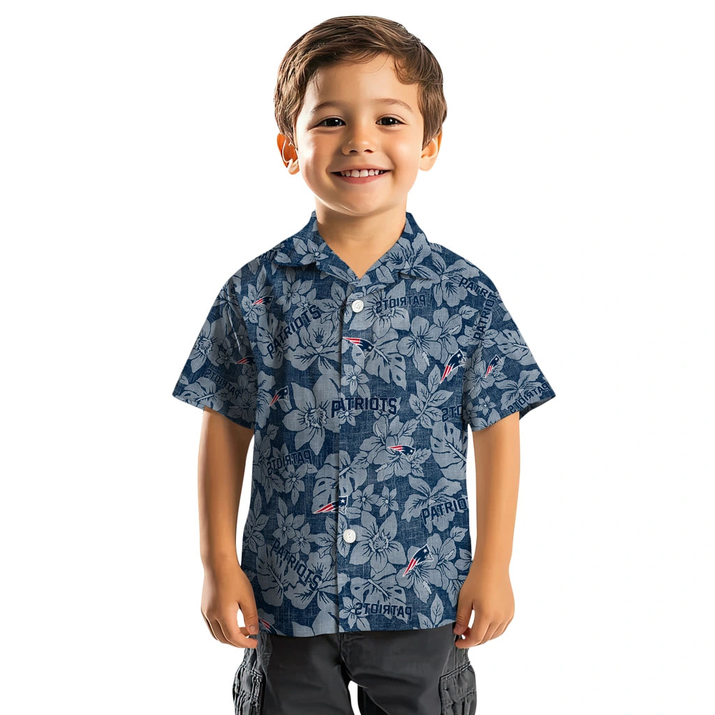 New England Patriots Hawaiian Shirt - Hibiscus Oasis | Moonbestprint
