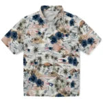 New England Patriots Hawaiian Shirt - Hibiscus Seaside | Moonbestprint