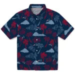 New England Patriots Hawaiian Shirt - Palm And Clouds | Moonbestprint