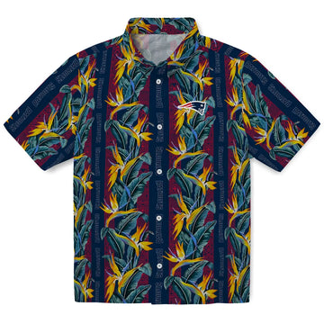 New England Patriots Hawaiian Shirt - Paradise Vines | Moonbestprint