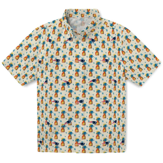 New England Patriots Hawaiian Shirt - Pineapple Delight | Moonbestprint
