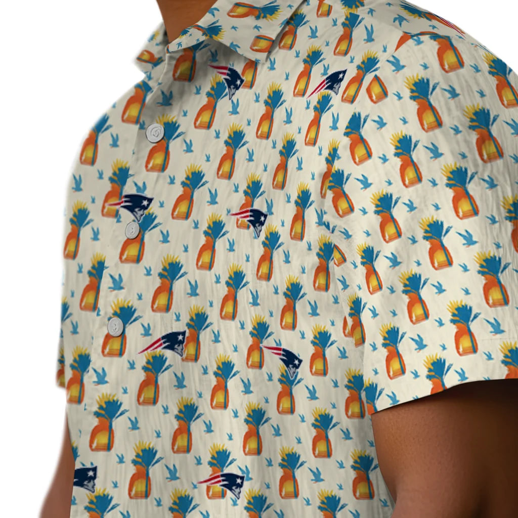 New England Patriots Hawaiian Shirt - Pineapple Delight | Moonbestprint