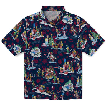 New England Patriots Hawaiian Shirt - Simpsons Christmas | Moonbestprint