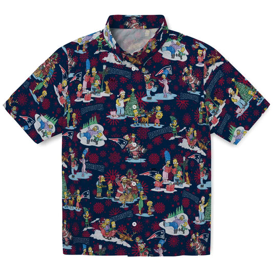 New England Patriots Hawaiian Shirt - Simpsons Christmas | Moonbestprint