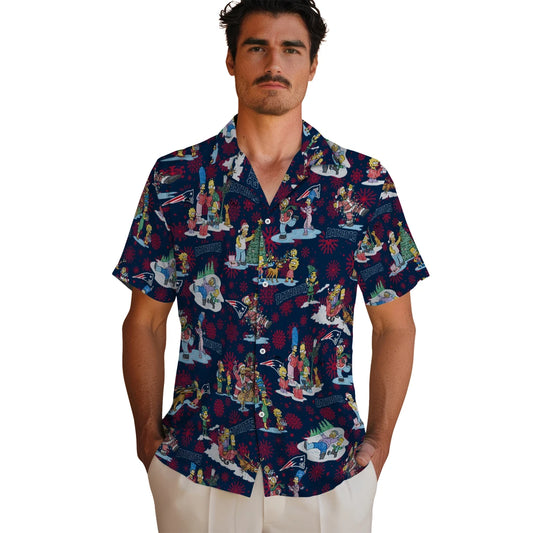 New England Patriots Hawaiian Shirt - Simpsons Christmas | Moonbestprint