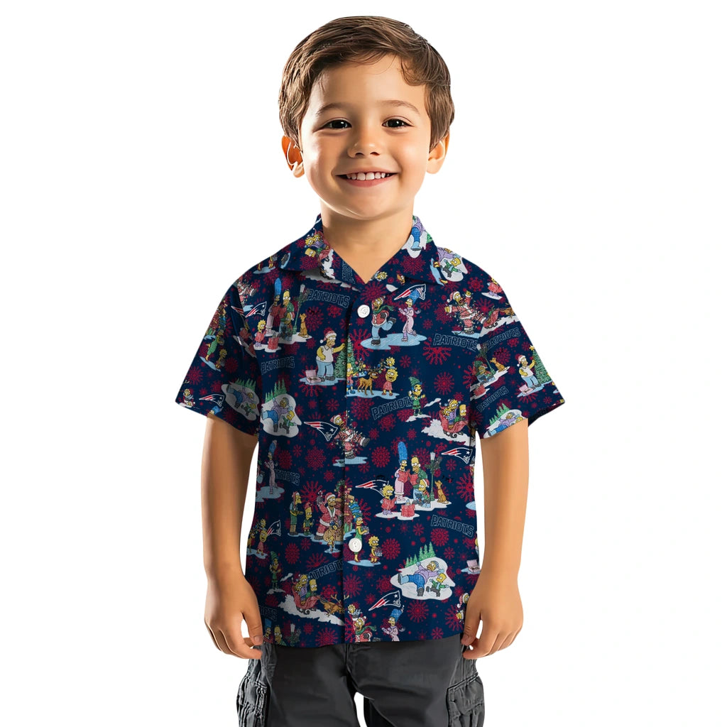 New England Patriots Hawaiian Shirt - Simpsons Christmas | Moonbestprint