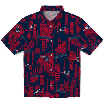 New England Patriots Hawaiian Shirt - Turtle Lines | Moonbestprint