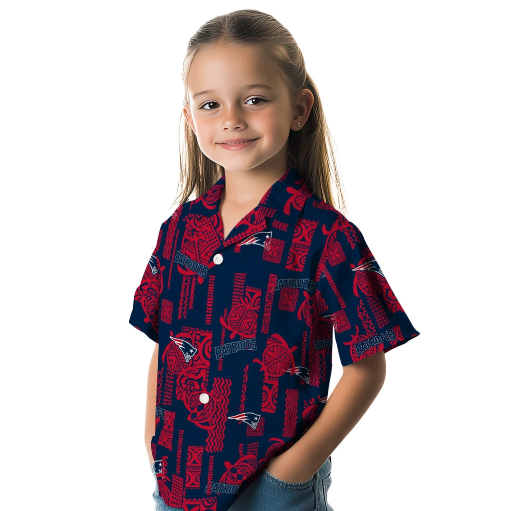 New England Patriots Hawaiian Shirt - Turtle Lines | Moonbestprint
