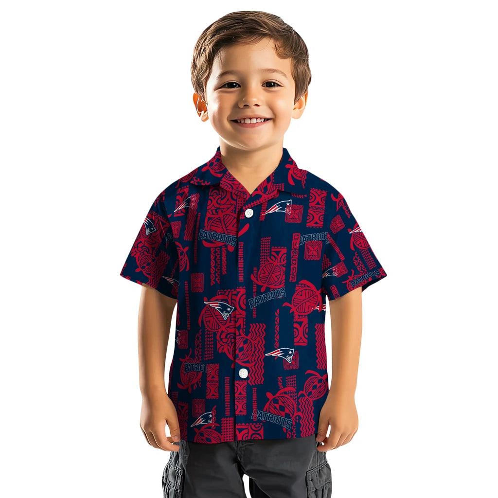 New England Patriots Hawaiian Shirt - Turtle Lines | Moonbestprint