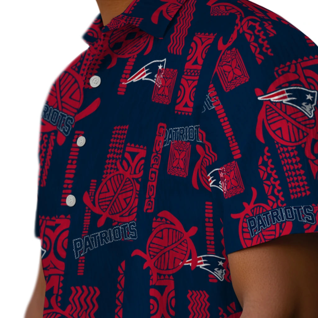 New England Patriots Hawaiian Shirt - Turtle Lines | Moonbestprint