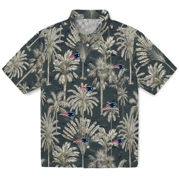 New England Patriots Hawaiian Shirt - Vintage Palm Tree | Moonbestprint