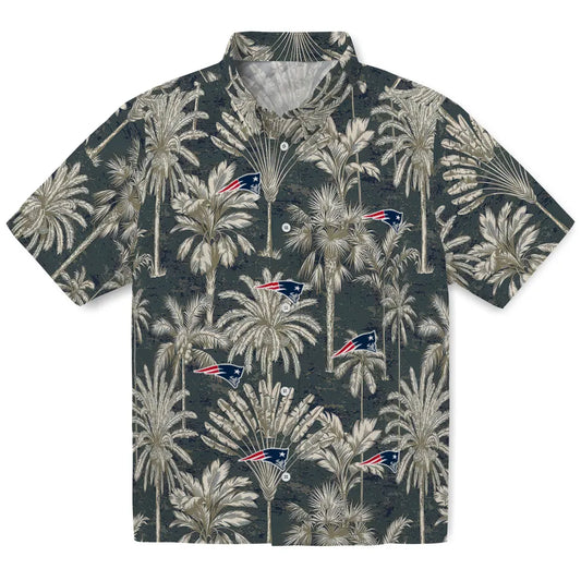 New England Patriots Hawaiian Shirt - Vintage Palm Tree | Moonbestprint